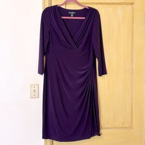 Lauren Ralph Lauren Purple Sheath Dress Size 16